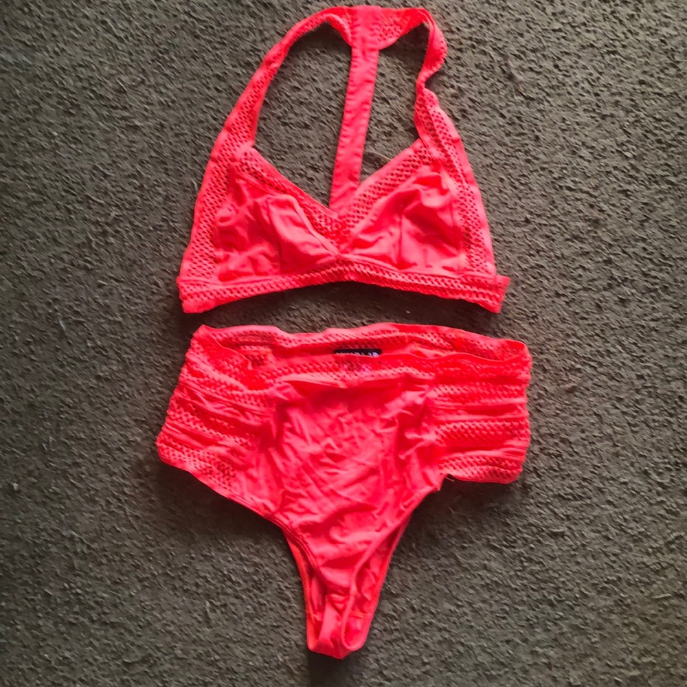 2 piece rave outfit high cut bottoms and bra